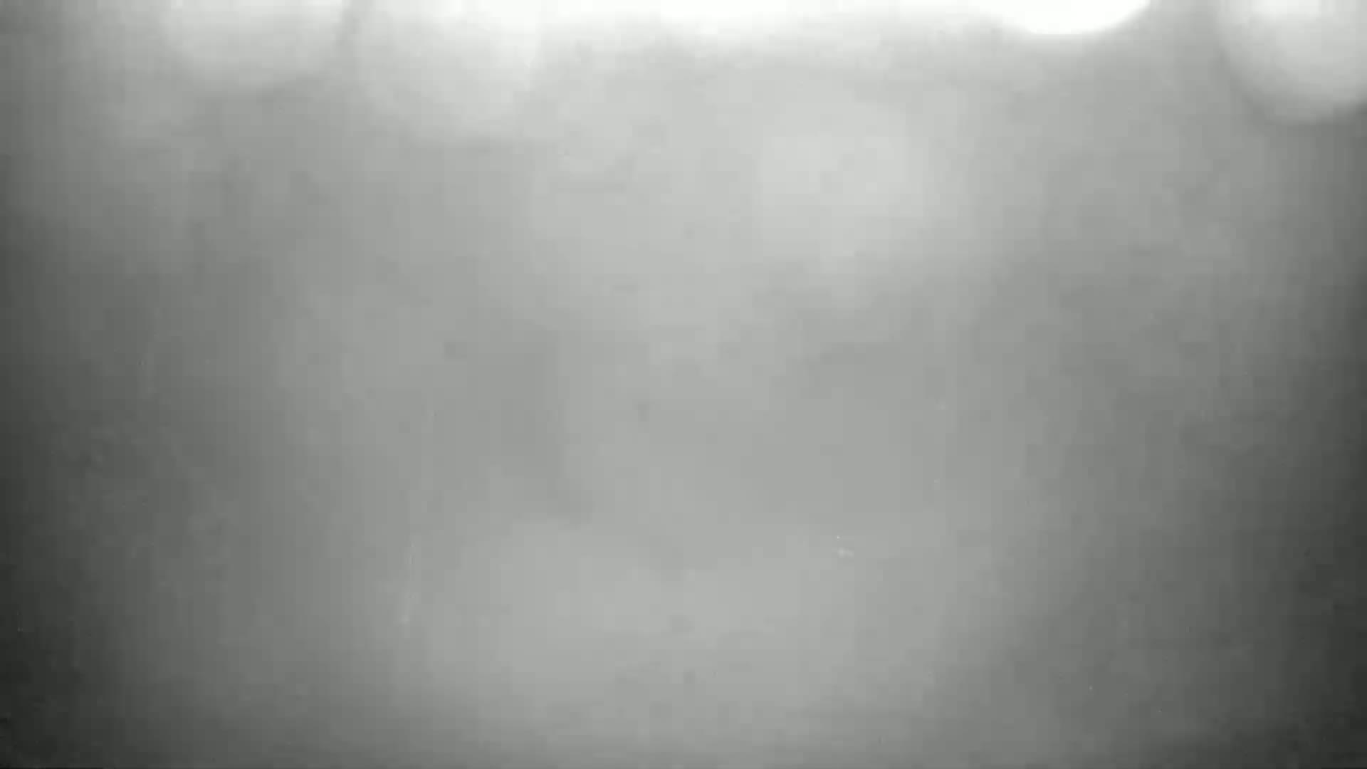 A blurry, grayscale image shows a hazy or foggy scene with indistinct shapes and forms.