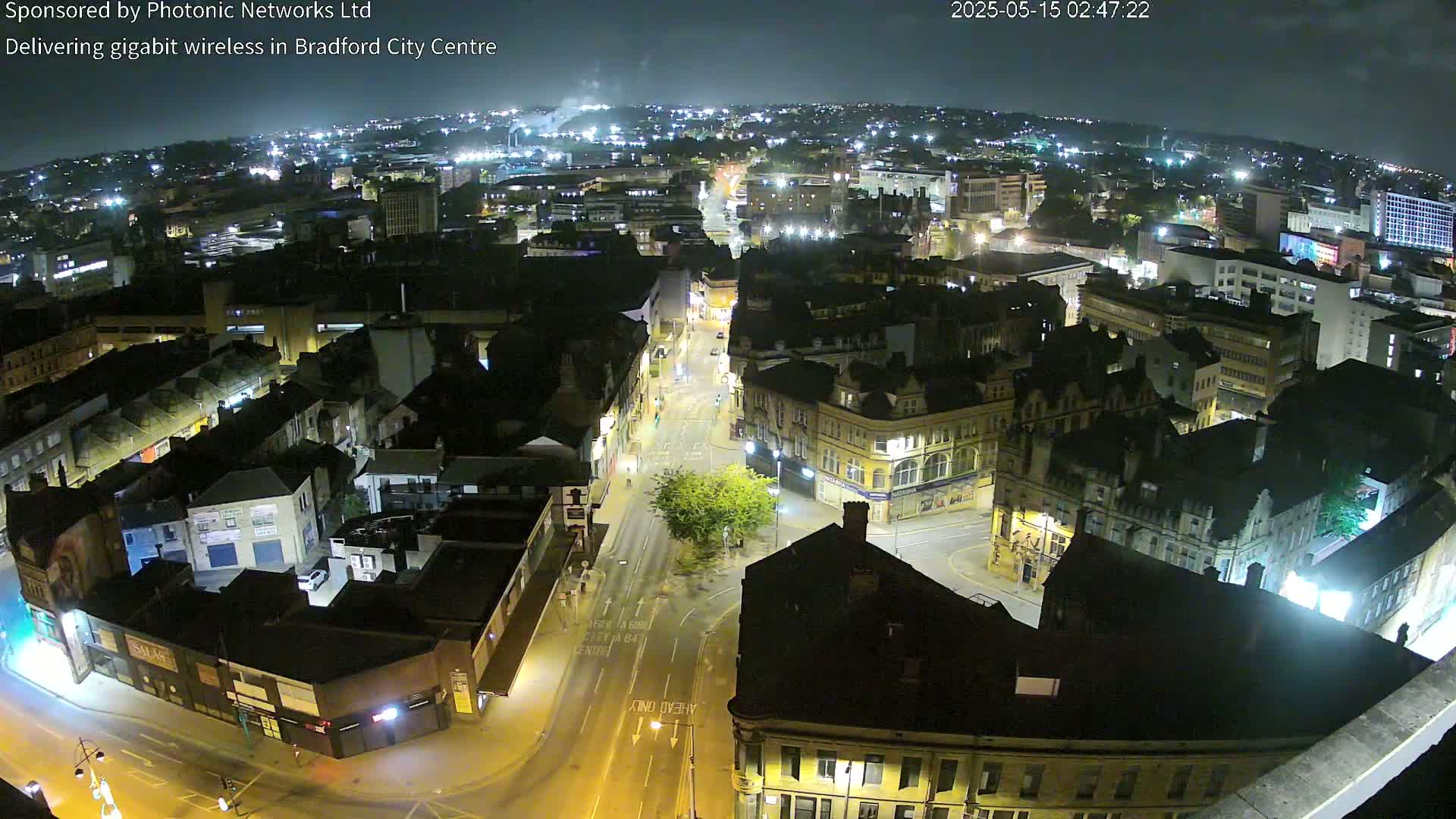 Bradford City Skyline Live Cam - Bradford, West Yorkshire, Yorkshire and the Humber, England, United Kingdom