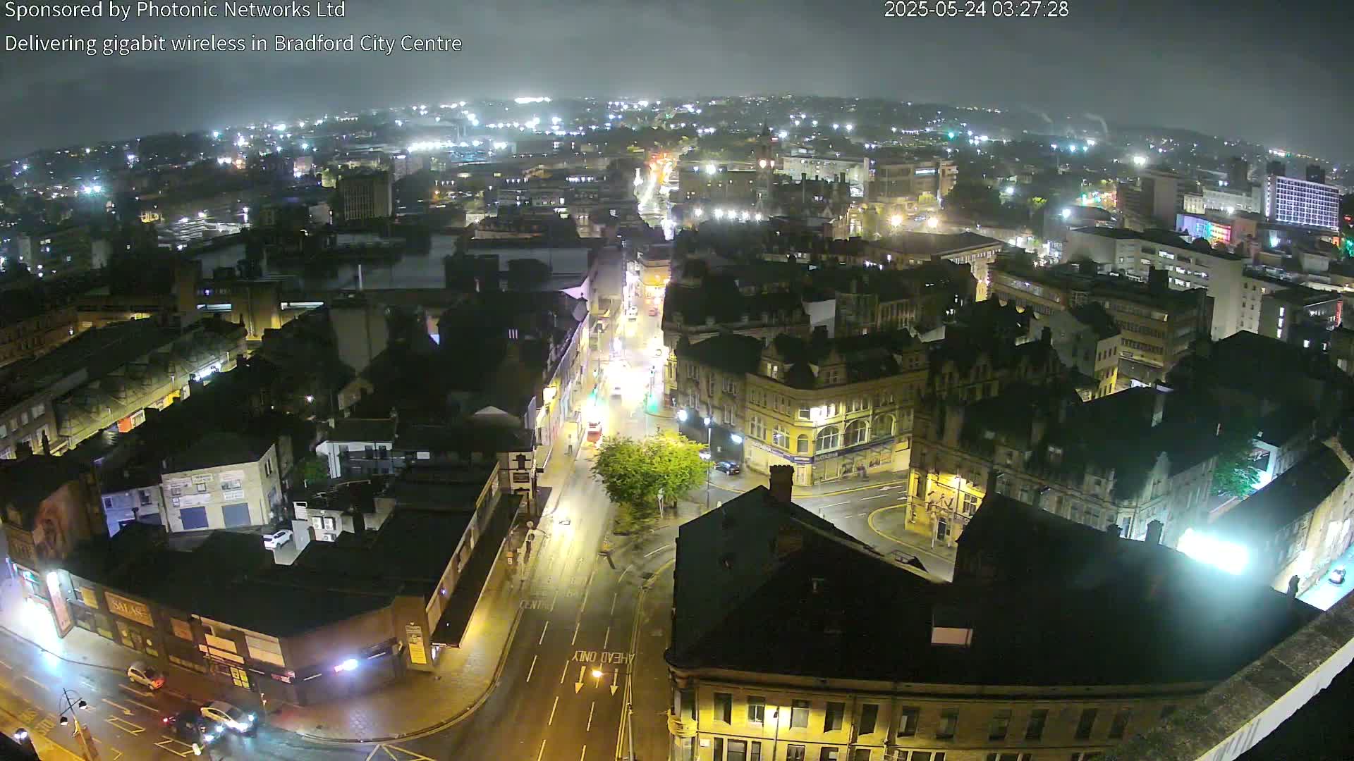 Bradford City Skyline Live Cam - Bradford, West Yorkshire, Yorkshire and the Humber, England, United Kingdom