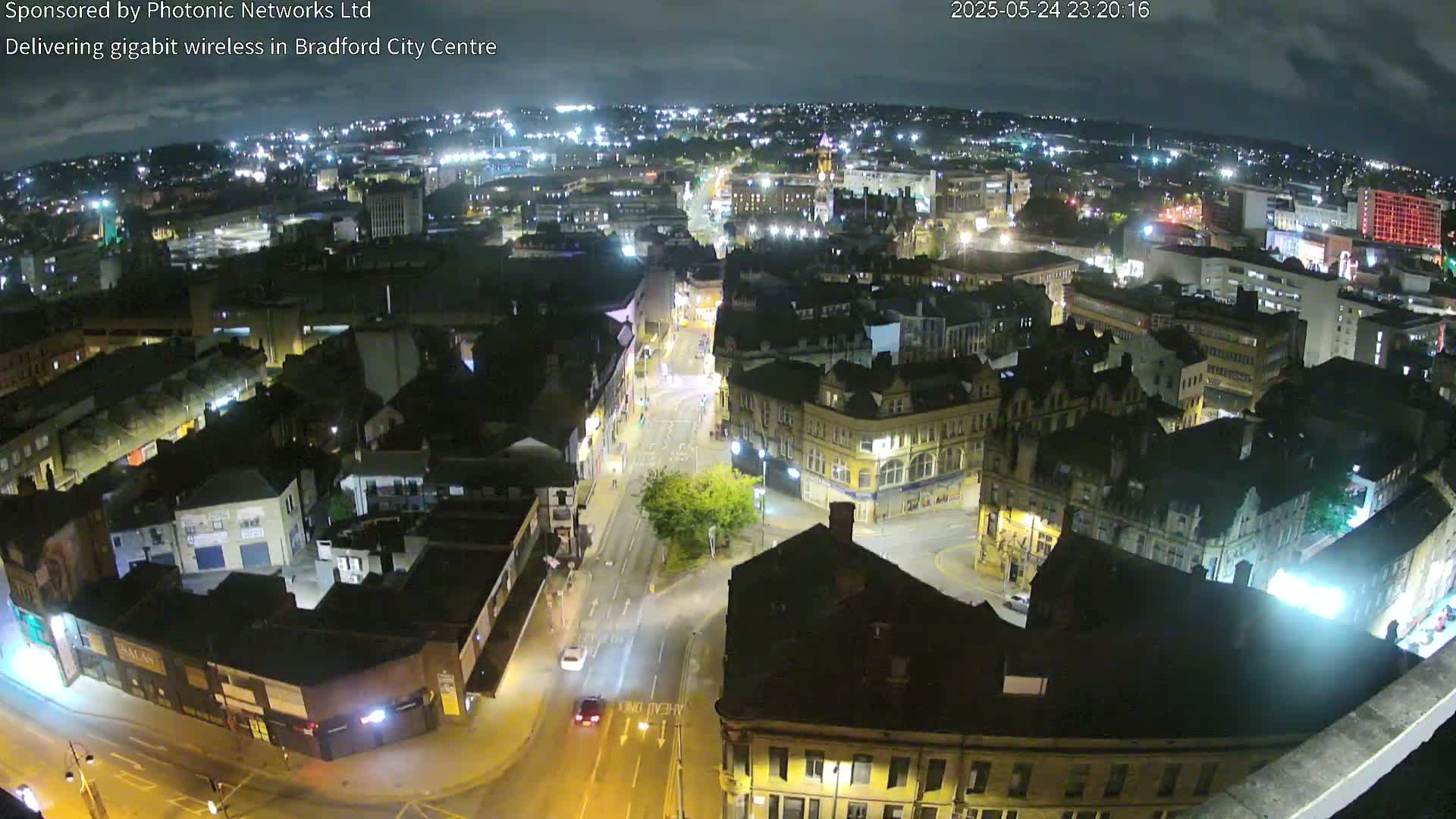 Bradford City Skyline Live Cam - Bradford, West Yorkshire, Yorkshire and the Humber, England, United Kingdom