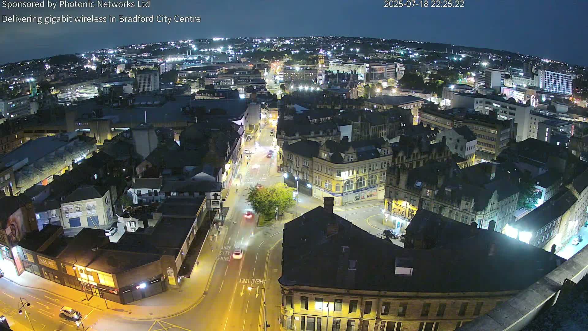 Bradford City Skyline Live Cam - Bradford, West Yorkshire, Yorkshire and the Humber, England, United Kingdom