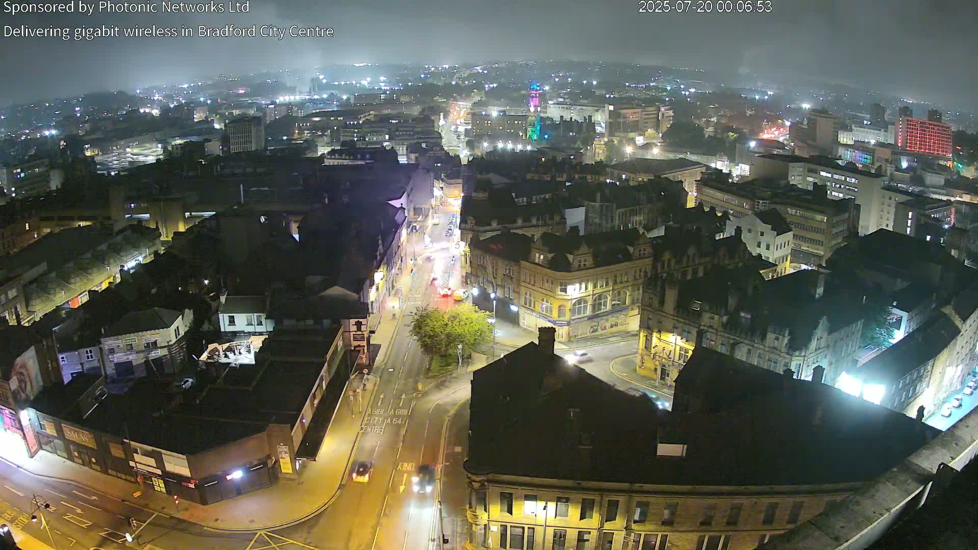 Bradford City Skyline Live Cam - Bradford, West Yorkshire, Yorkshire and the Humber, England, United Kingdom