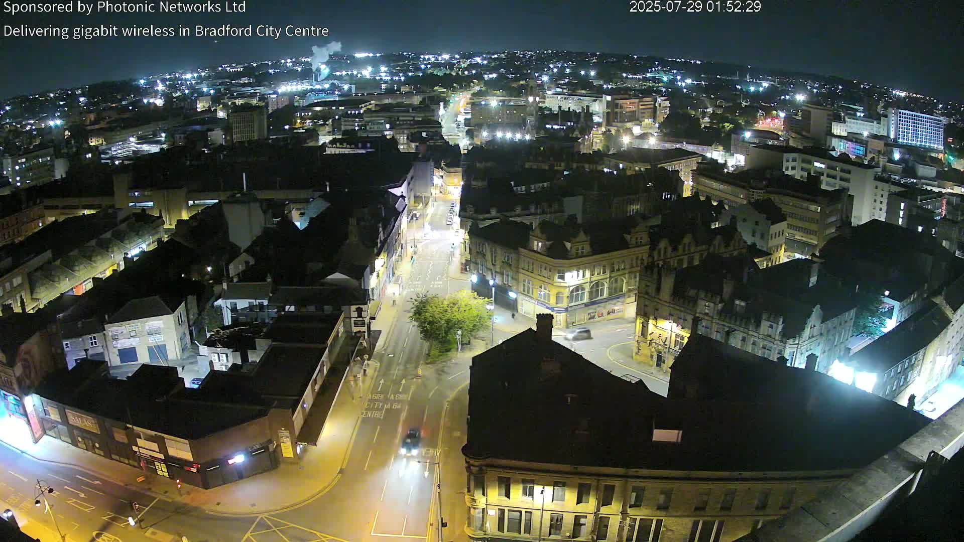 Bradford City Skyline Live Cam - Bradford, West Yorkshire, Yorkshire and the Humber, England, United Kingdom
