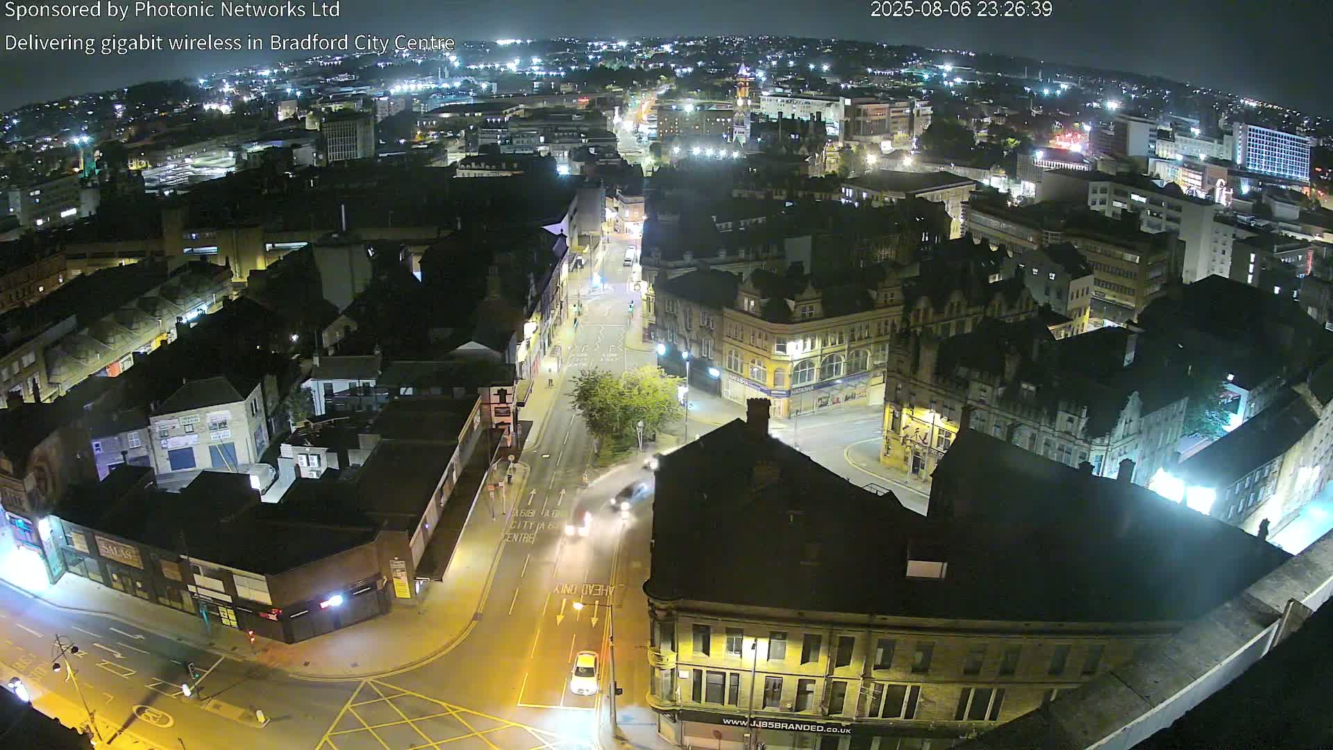 Bradford City Skyline Live Cam - Bradford, West Yorkshire, Yorkshire and the Humber, England, United Kingdom