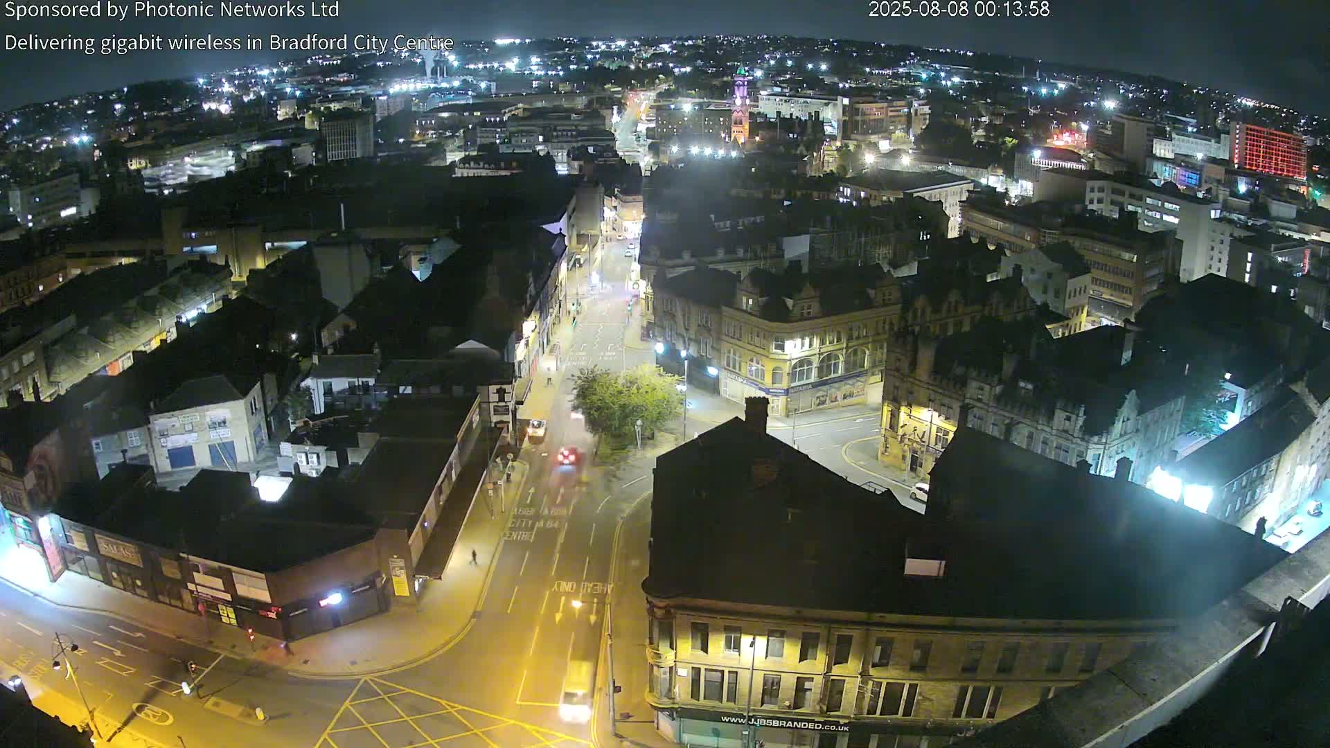 Bradford City Skyline Live Cam - Bradford, West Yorkshire, Yorkshire and the Humber, England, United Kingdom