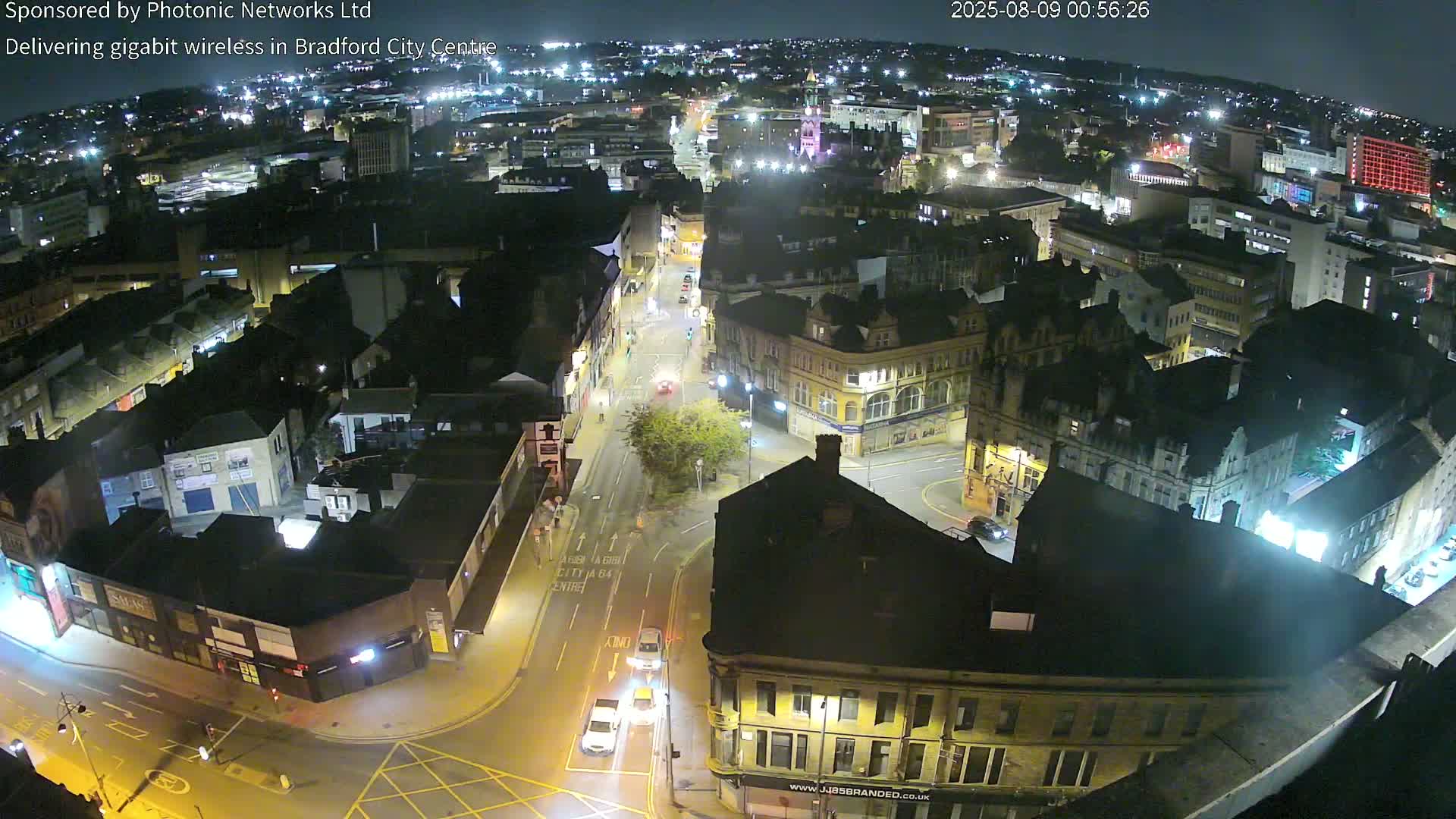 Bradford City Skyline Live Cam - Bradford, West Yorkshire, Yorkshire and the Humber, England, United Kingdom