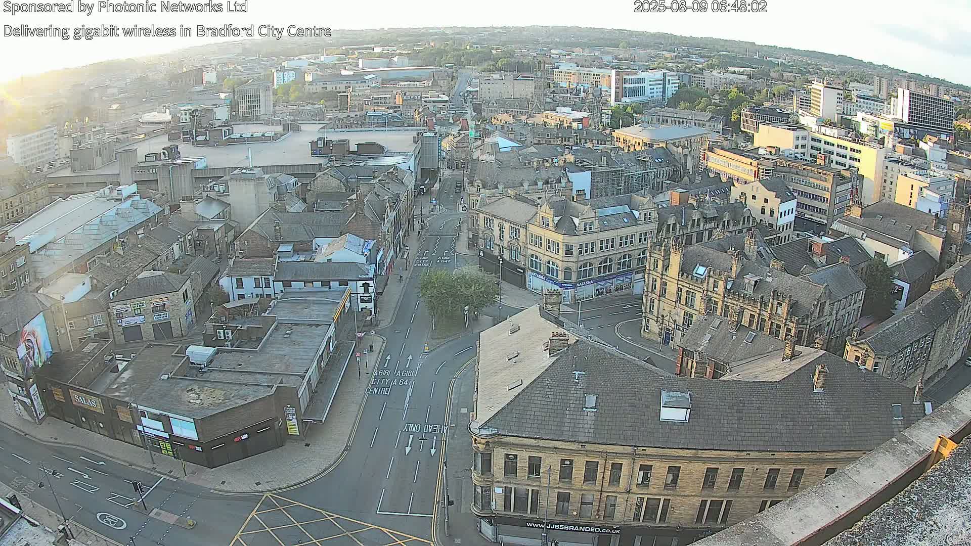 Bradford City Skyline Live Cam - Bradford, West Yorkshire, Yorkshire and the Humber, England, United Kingdom