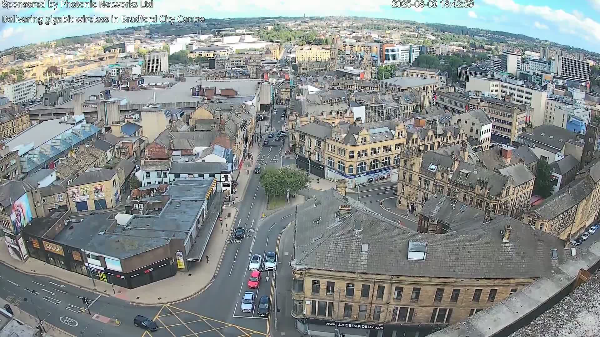 Bradford City Skyline Live Cam - Bradford, West Yorkshire, Yorkshire and the Humber, England, United Kingdom