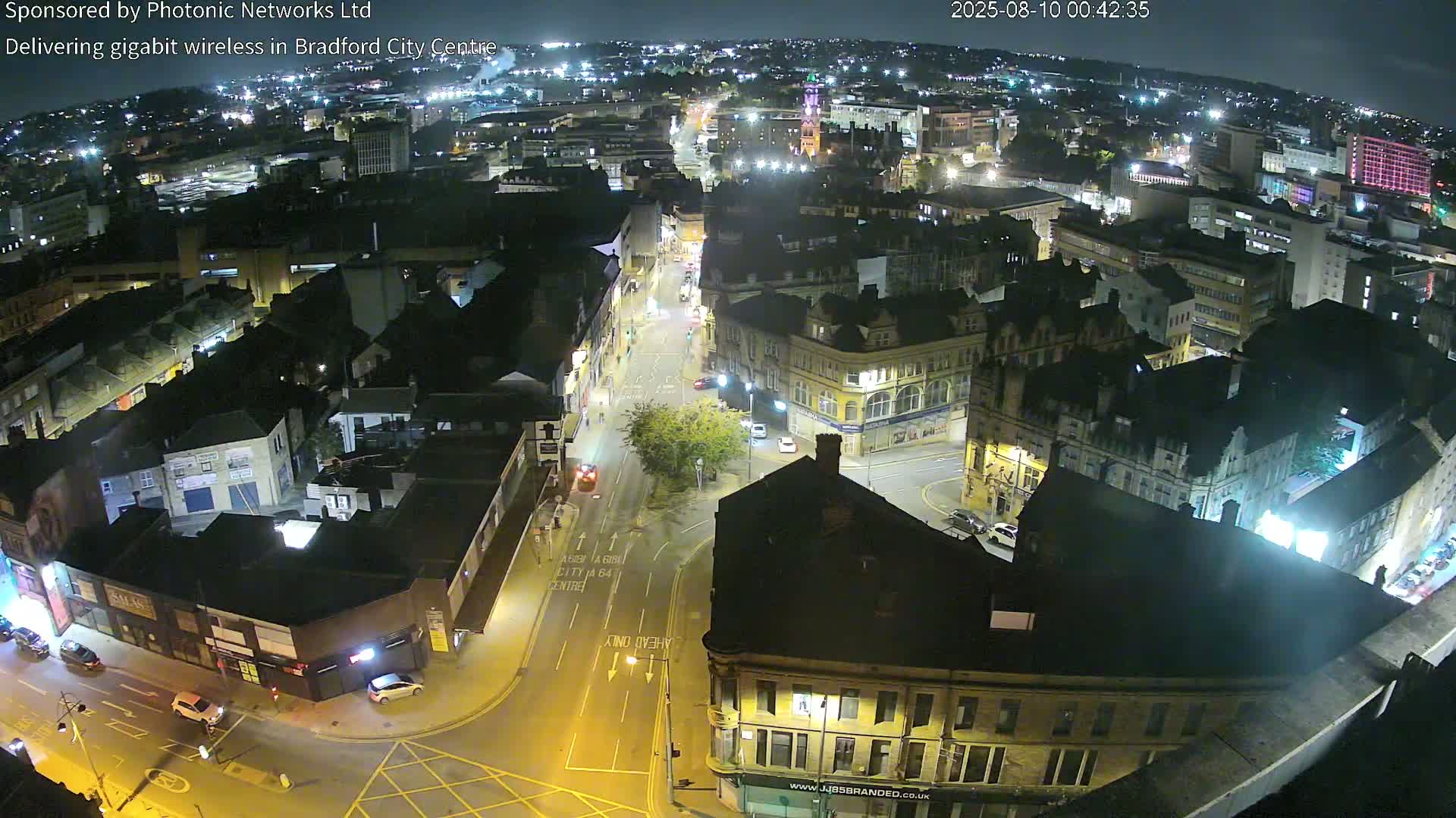 Bradford City Skyline Live Cam - Bradford, West Yorkshire, Yorkshire and the Humber, England, United Kingdom