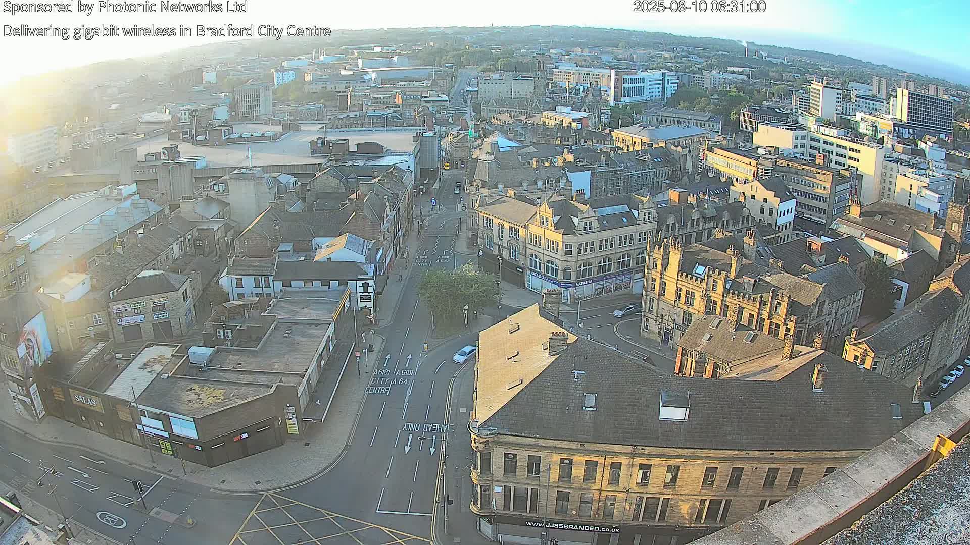 Bradford City Skyline Live Cam - Bradford, West Yorkshire, Yorkshire and the Humber, England, United Kingdom