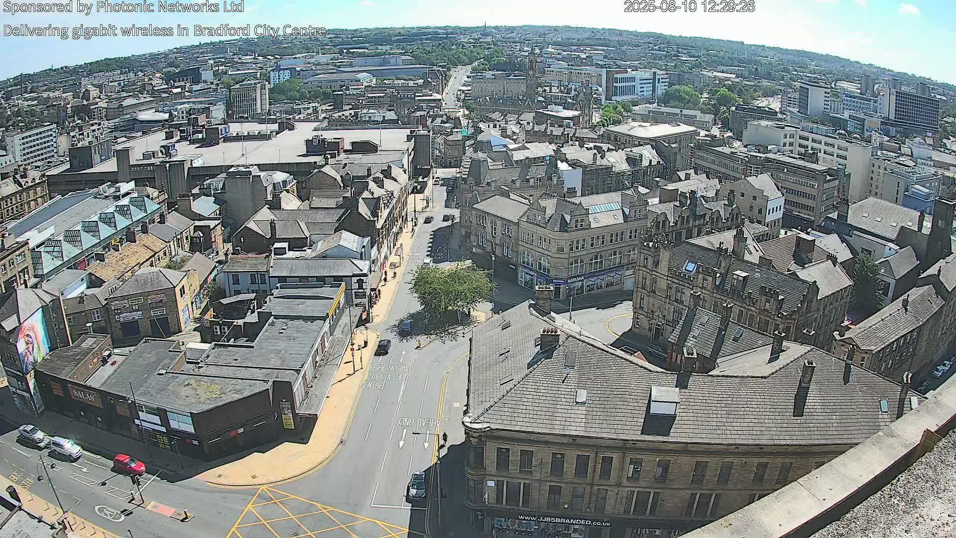 Bradford City Skyline Live Cam - Bradford, West Yorkshire, Yorkshire and the Humber, England, United Kingdom