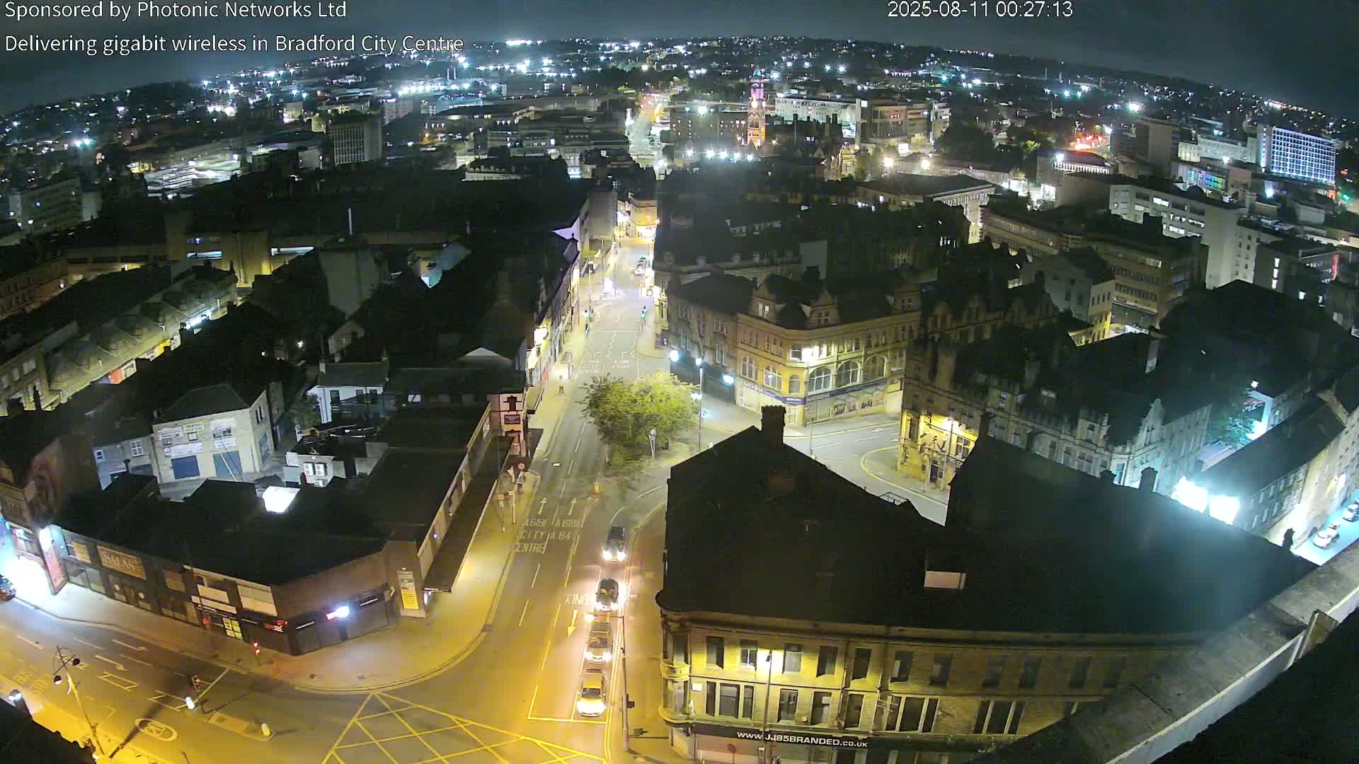 Bradford City Skyline Live Cam - Bradford, West Yorkshire, Yorkshire and the Humber, England, United Kingdom