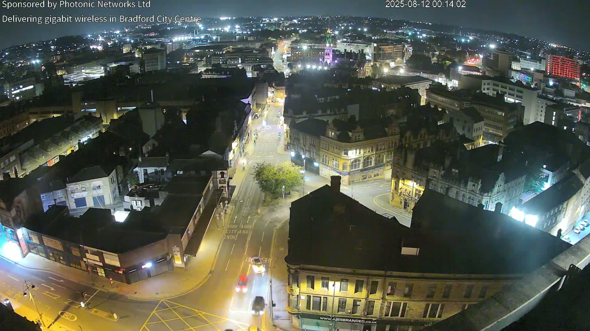 Bradford City Skyline Live Cam - Bradford, West Yorkshire, Yorkshire and the Humber, England, United Kingdom