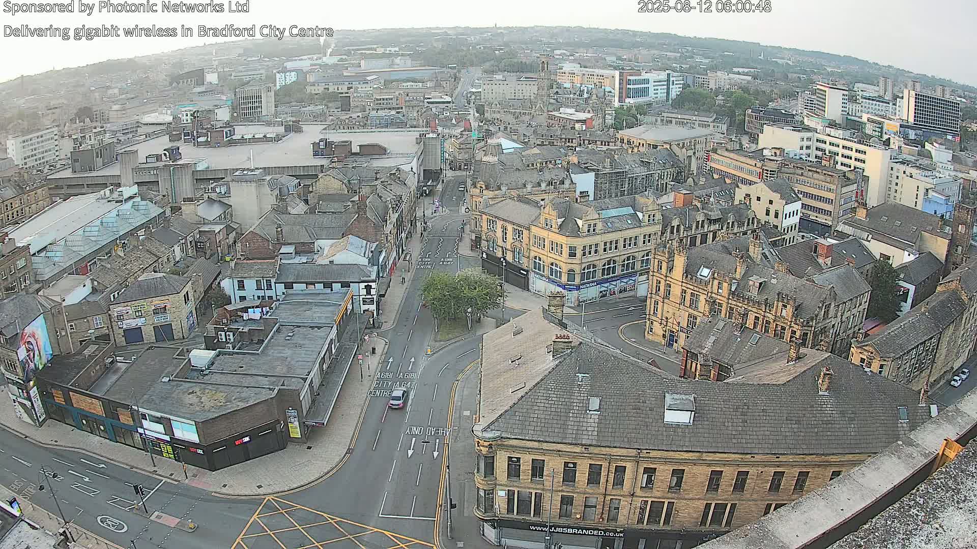 Bradford City Skyline Live Cam - Bradford, West Yorkshire, Yorkshire and the Humber, England, United Kingdom