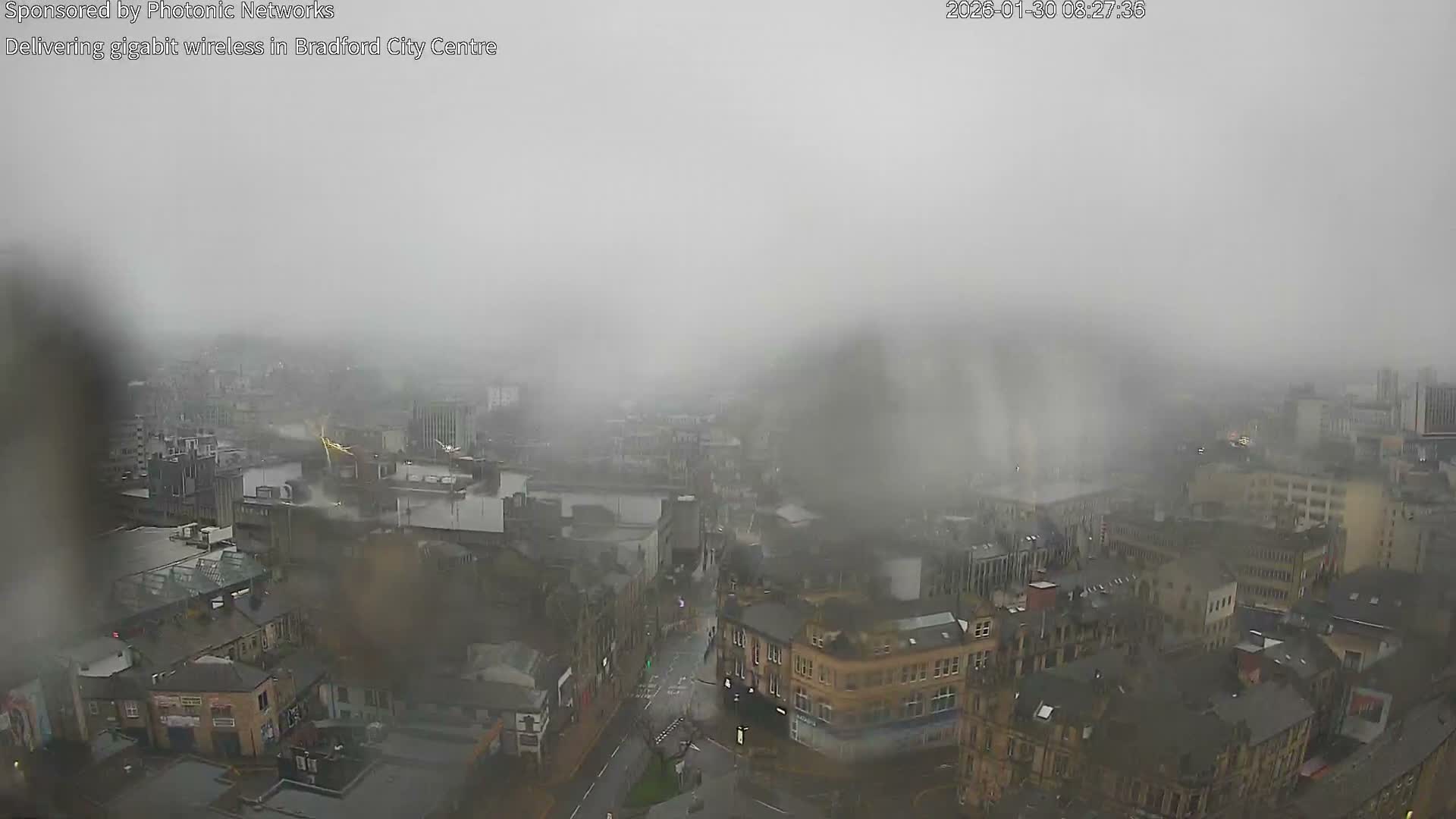 Bradford City Skyline Live Cam - Bradford, West Yorkshire, Yorkshire and the Humber, England, United Kingdom
