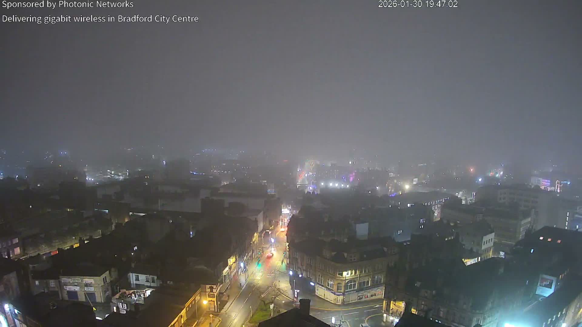 Bradford City Skyline Live Cam - Bradford, West Yorkshire, Yorkshire and the Humber, England, United Kingdom