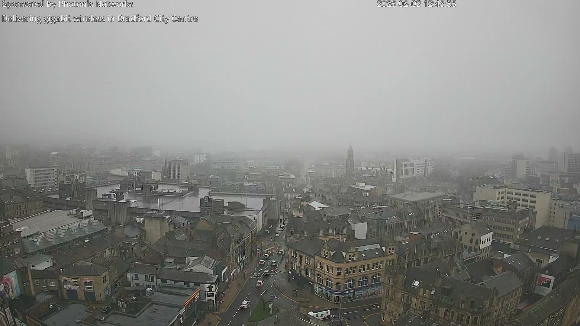 Bradford City Skyline Live Cam - Bradford, West Yorkshire, Yorkshire and the Humber, England, United Kingdom