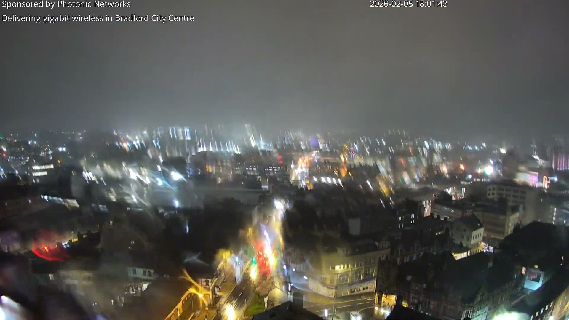 Bradford City Skyline Live Cam - Bradford, West Yorkshire, Yorkshire and the Humber, England, United Kingdom