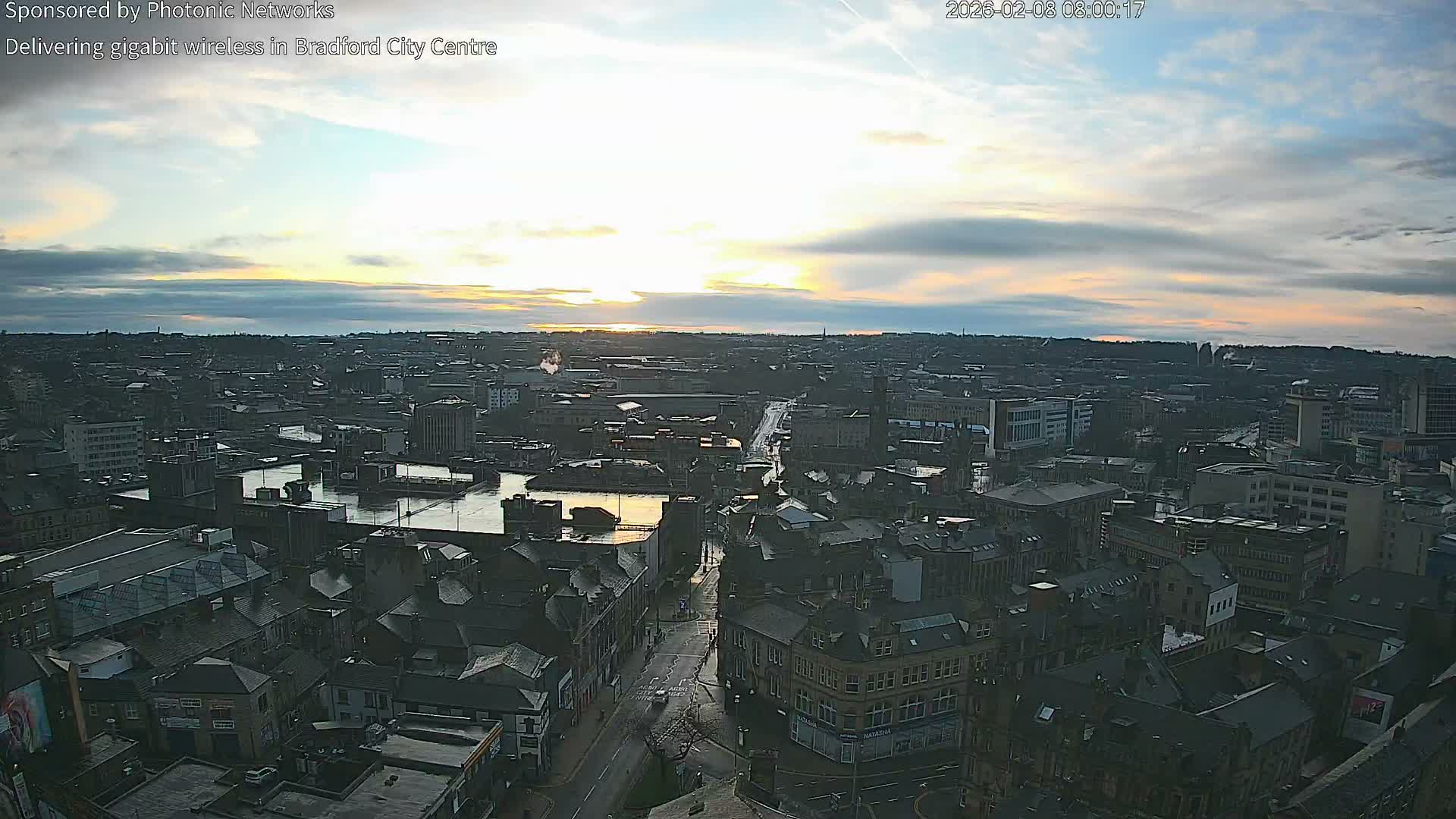 Bradford City Skyline Live Cam - Bradford, West Yorkshire, Yorkshire and the Humber, England, United Kingdom