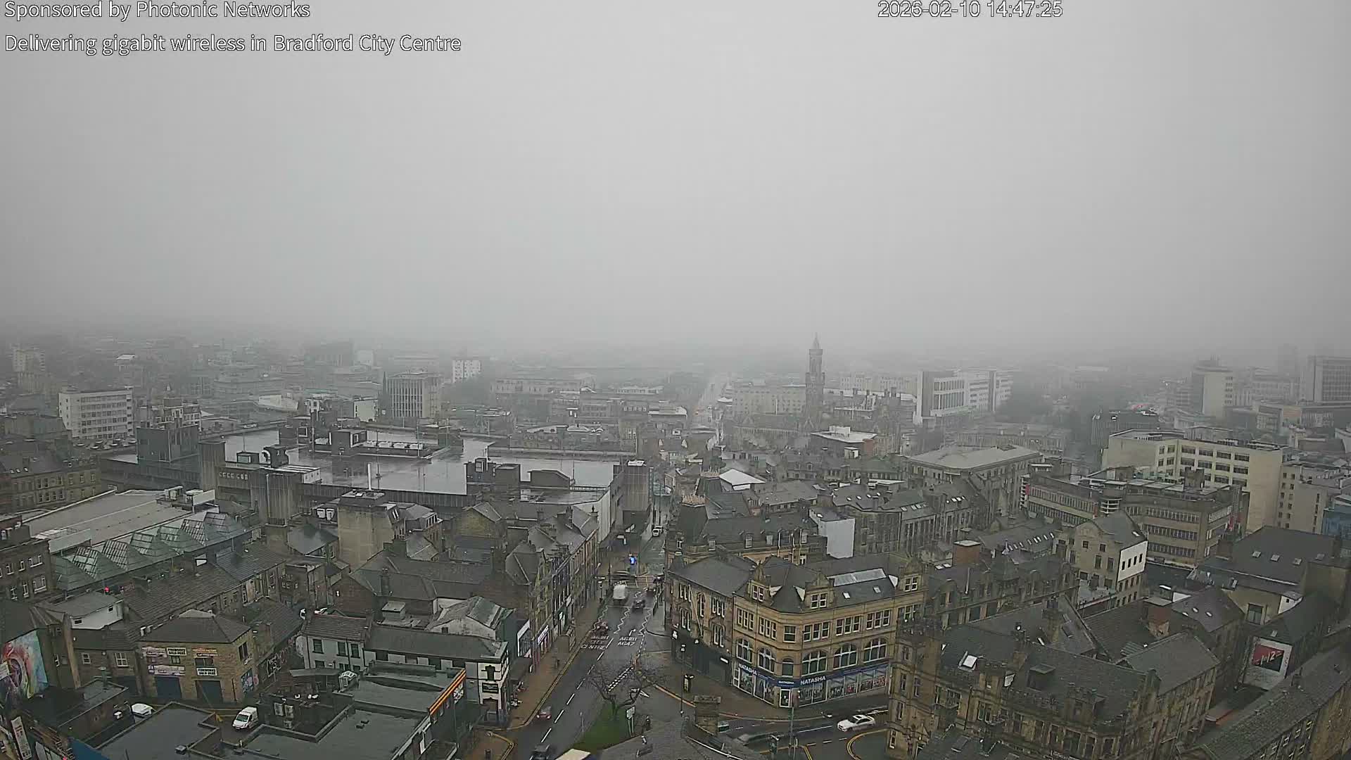 Bradford City Skyline Live Cam - Bradford, West Yorkshire, Yorkshire and the Humber, England, United Kingdom