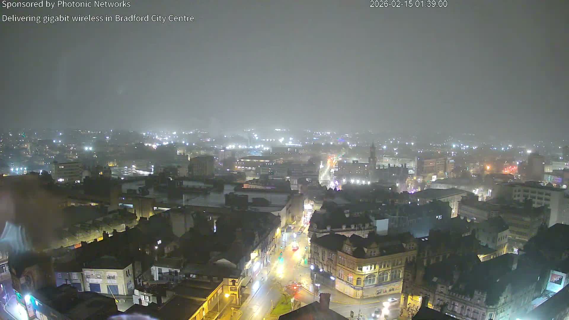 Bradford City Skyline Live Cam - Bradford, West Yorkshire, Yorkshire and the Humber, England, United Kingdom