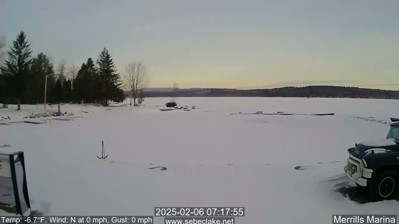 Sebec Lake Live Cam from Merrill's Marina - Dover&Foxcroft , Maine , USA