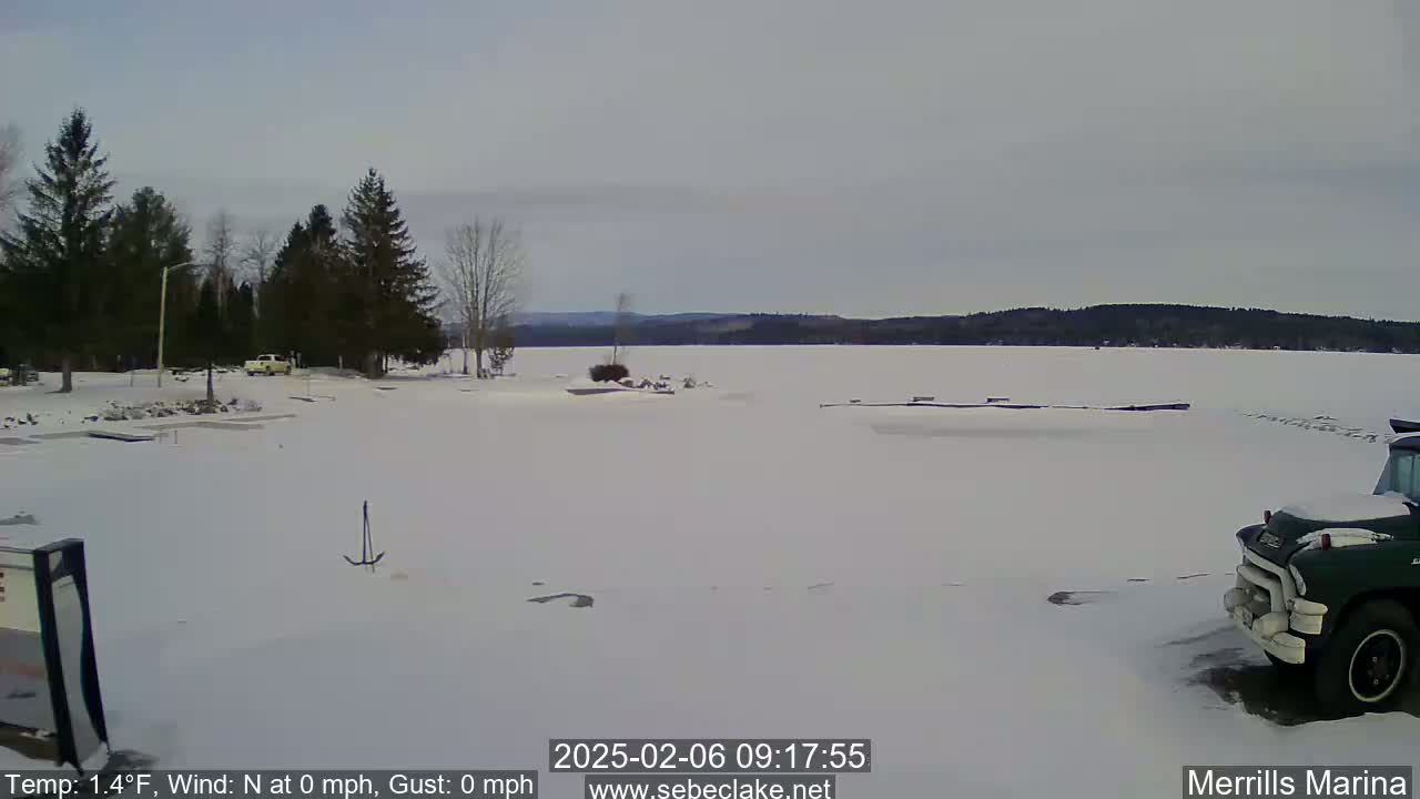 Sebec Lake Live Cam from Merrill's Marina - Dover&Foxcroft , Maine , USA