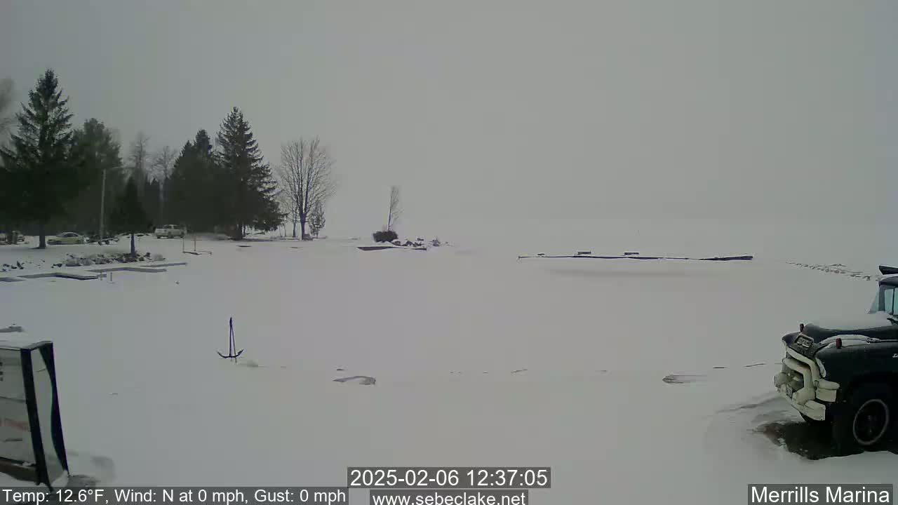 Sebec Lake Live Cam from Merrill's Marina - Dover&Foxcroft , Maine , USA