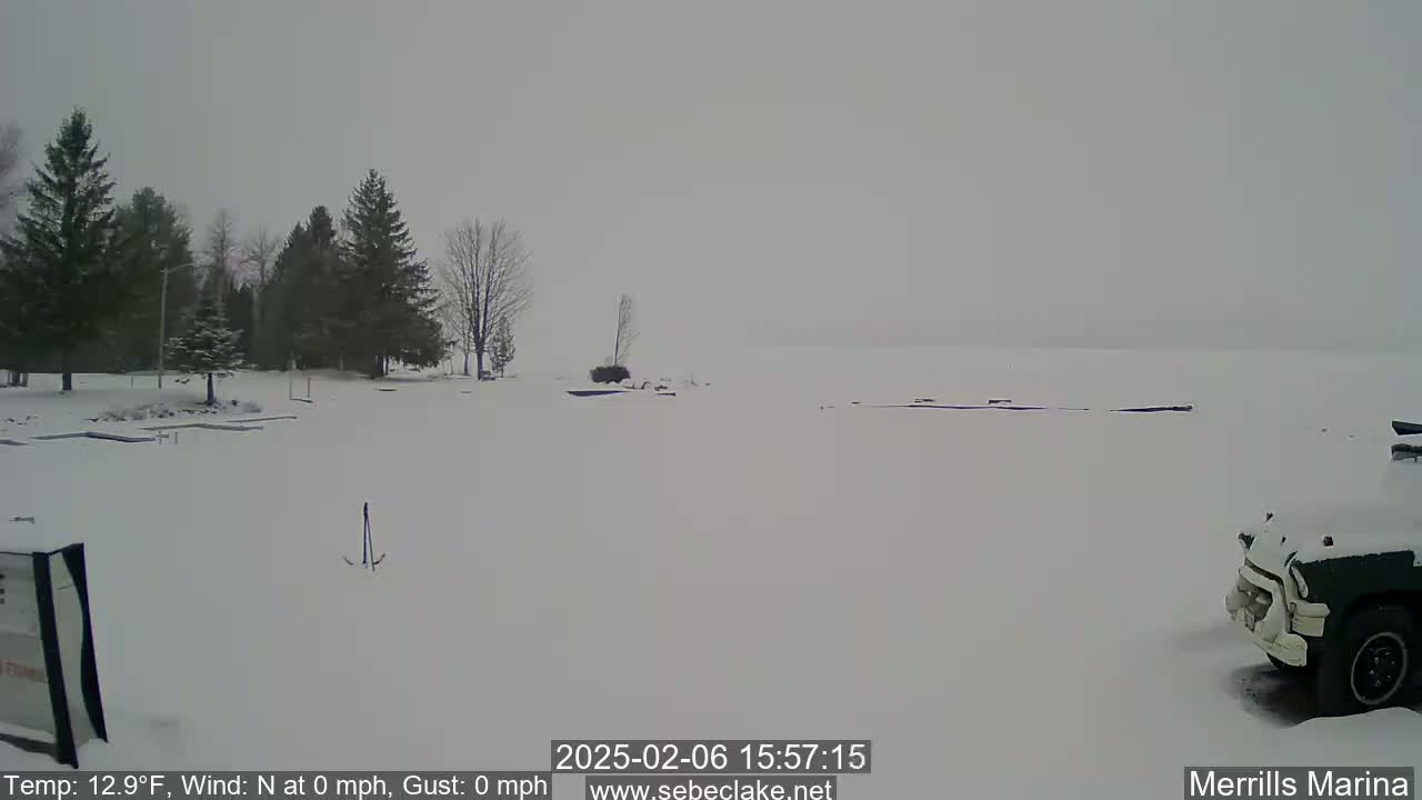 Sebec Lake Live Cam from Merrill's Marina - Dover&Foxcroft , Maine , USA