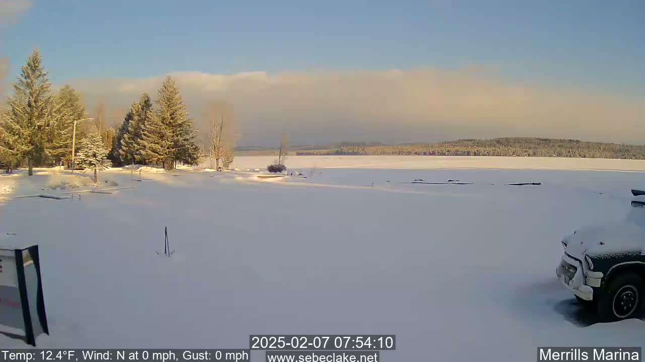 Sebec Lake Live Cam from Merrill's Marina - Dover&Foxcroft , Maine , USA