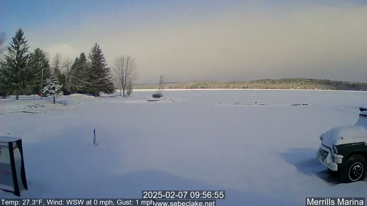Sebec Lake Live Cam from Merrill's Marina - Dover&Foxcroft , Maine , USA