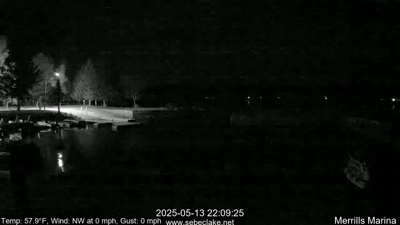Sebec Lake Live Cam from Merrill's Marina - Dover&Foxcroft , Maine , USA