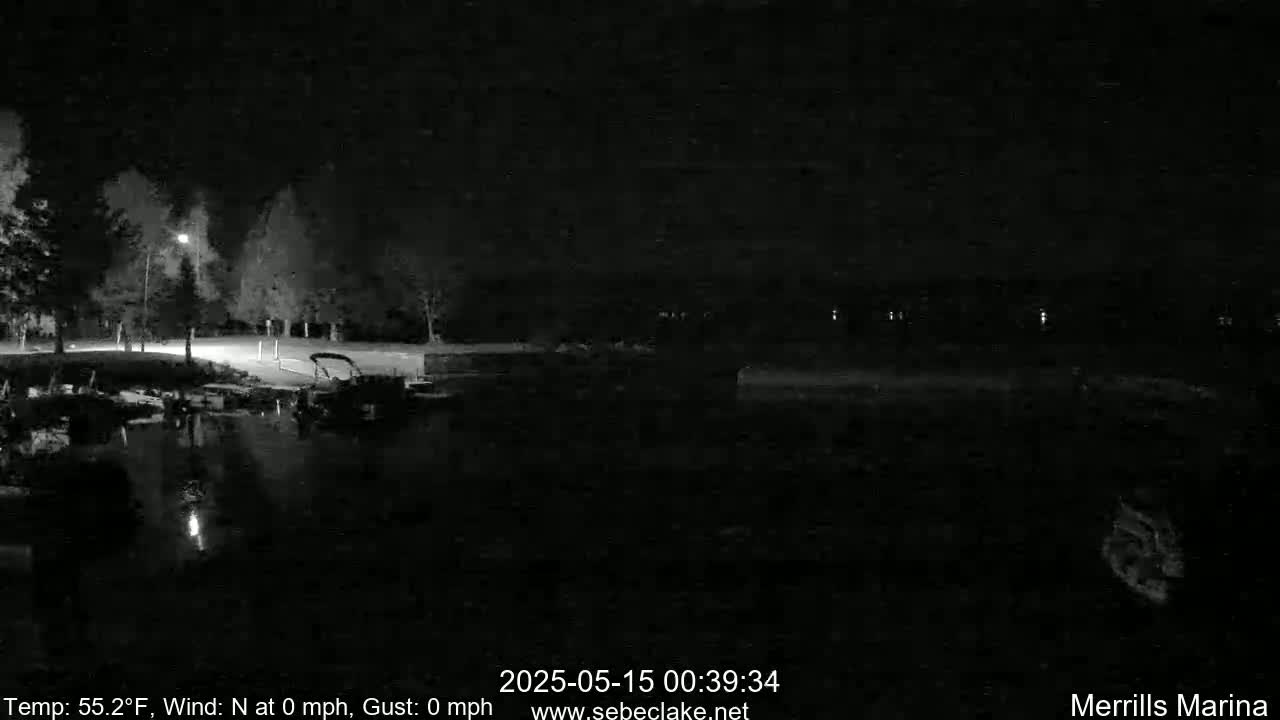 Sebec Lake Live Cam from Merrill's Marina - Dover&Foxcroft , Maine , USA