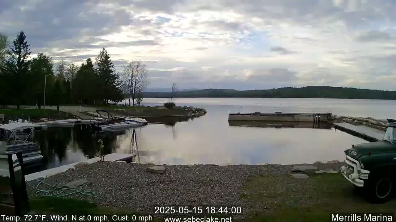 Sebec Lake Live Cam from Merrill's Marina - Dover&Foxcroft , Maine , USA