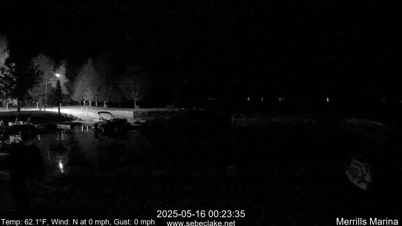 Sebec Lake Live Cam from Merrill's Marina - Dover&Foxcroft , Maine , USA