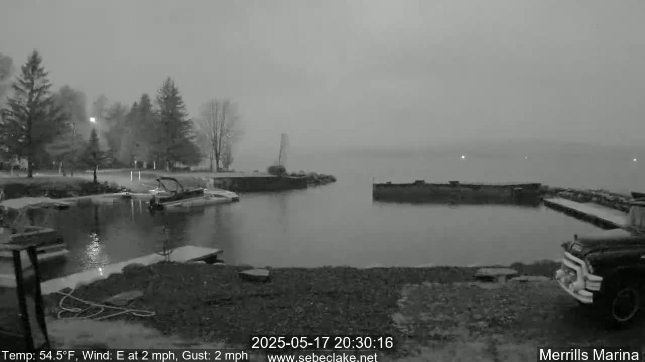 Sebec Lake Live Cam from Merrill's Marina - Dover&Foxcroft , Maine , USA