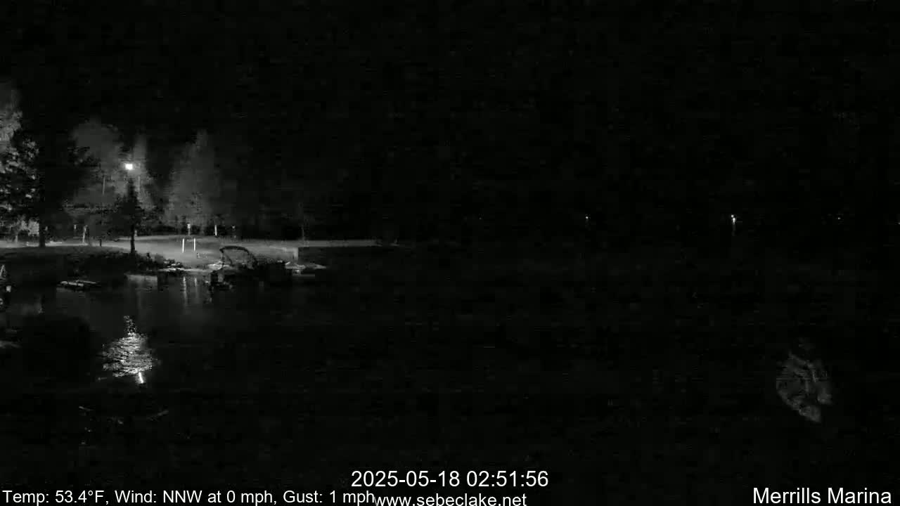 Sebec Lake Live Cam from Merrill's Marina - Dover&Foxcroft , Maine , USA