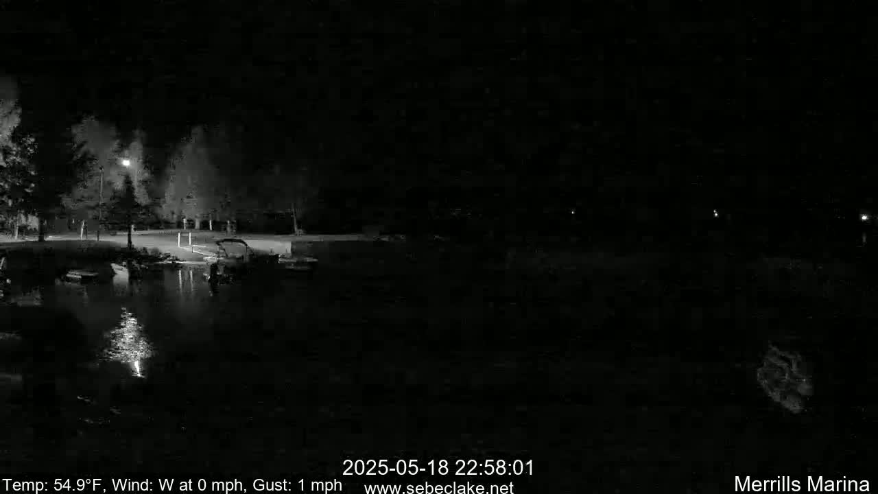 Sebec Lake Live Cam from Merrill's Marina - Dover&Foxcroft , Maine , USA