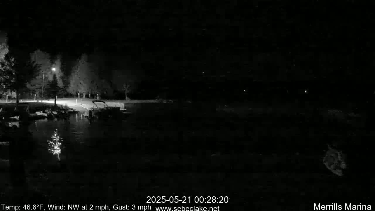 Sebec Lake Live Cam from Merrill's Marina - Dover&Foxcroft , Maine , USA