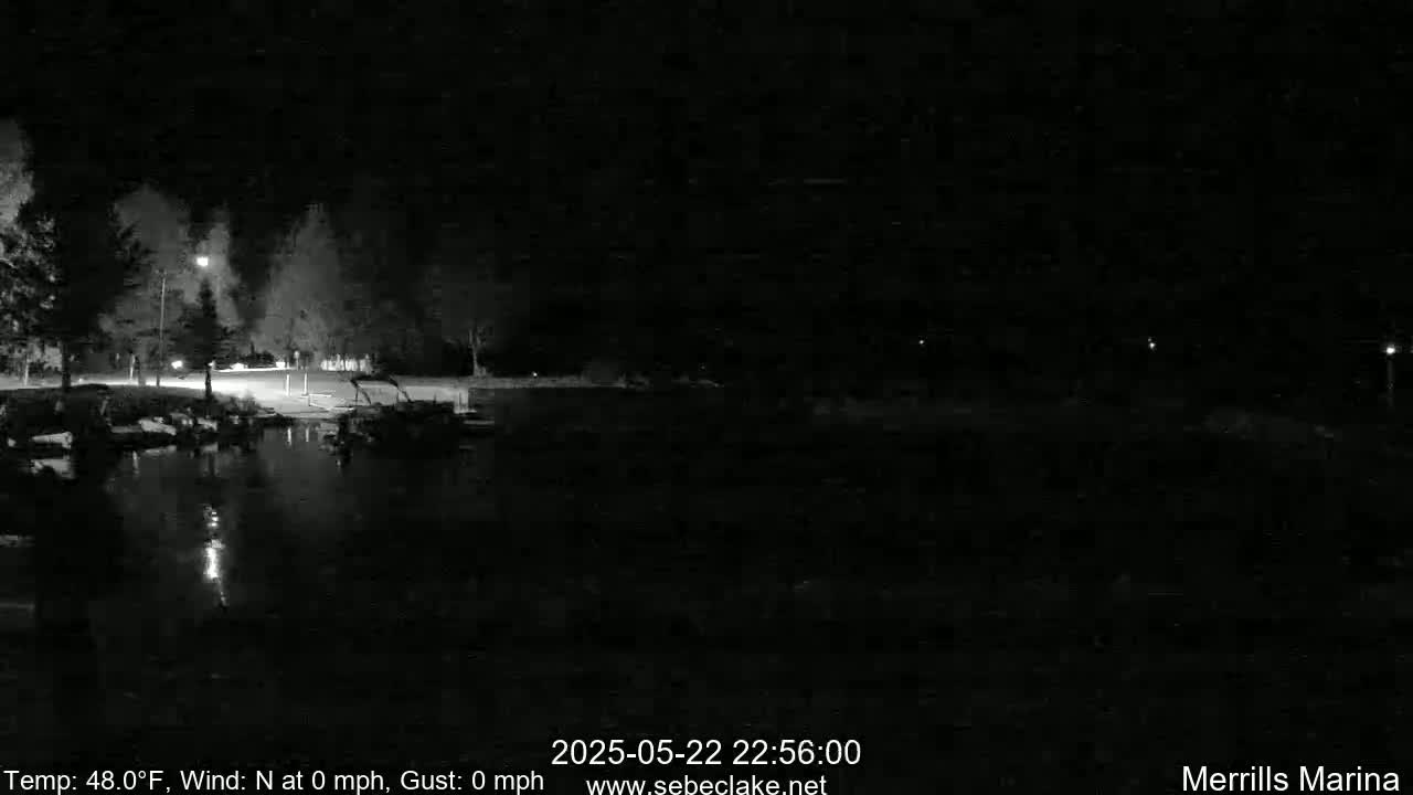 Sebec Lake Live Cam from Merrill's Marina - Dover&Foxcroft , Maine , USA