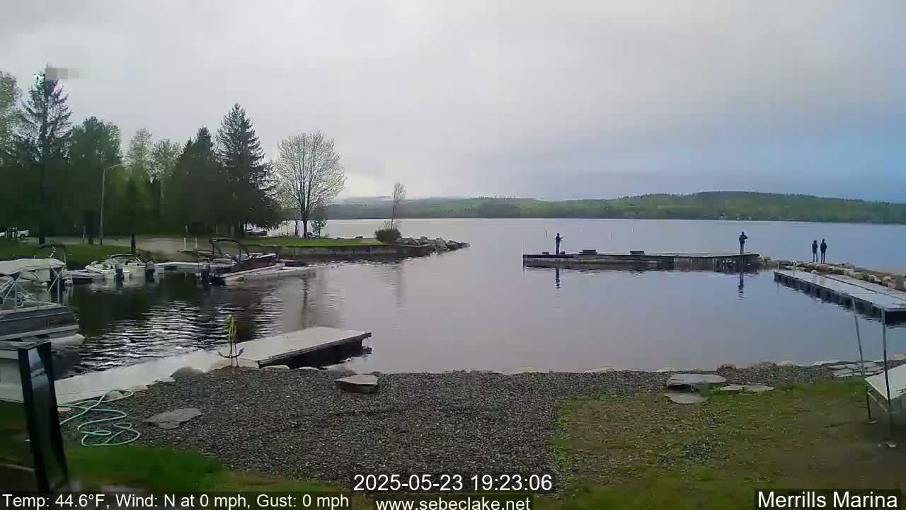 Sebec Lake Live Cam from Merrill's Marina - Dover&Foxcroft , Maine , USA