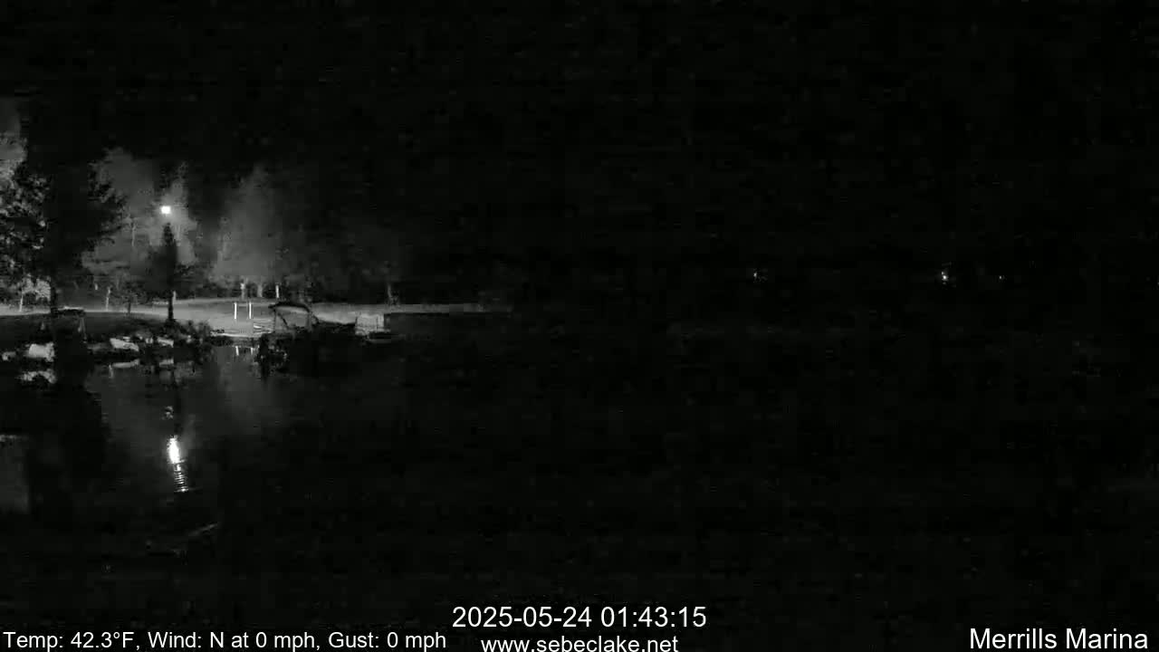 Sebec Lake Live Cam from Merrill's Marina - Dover&Foxcroft , Maine , USA