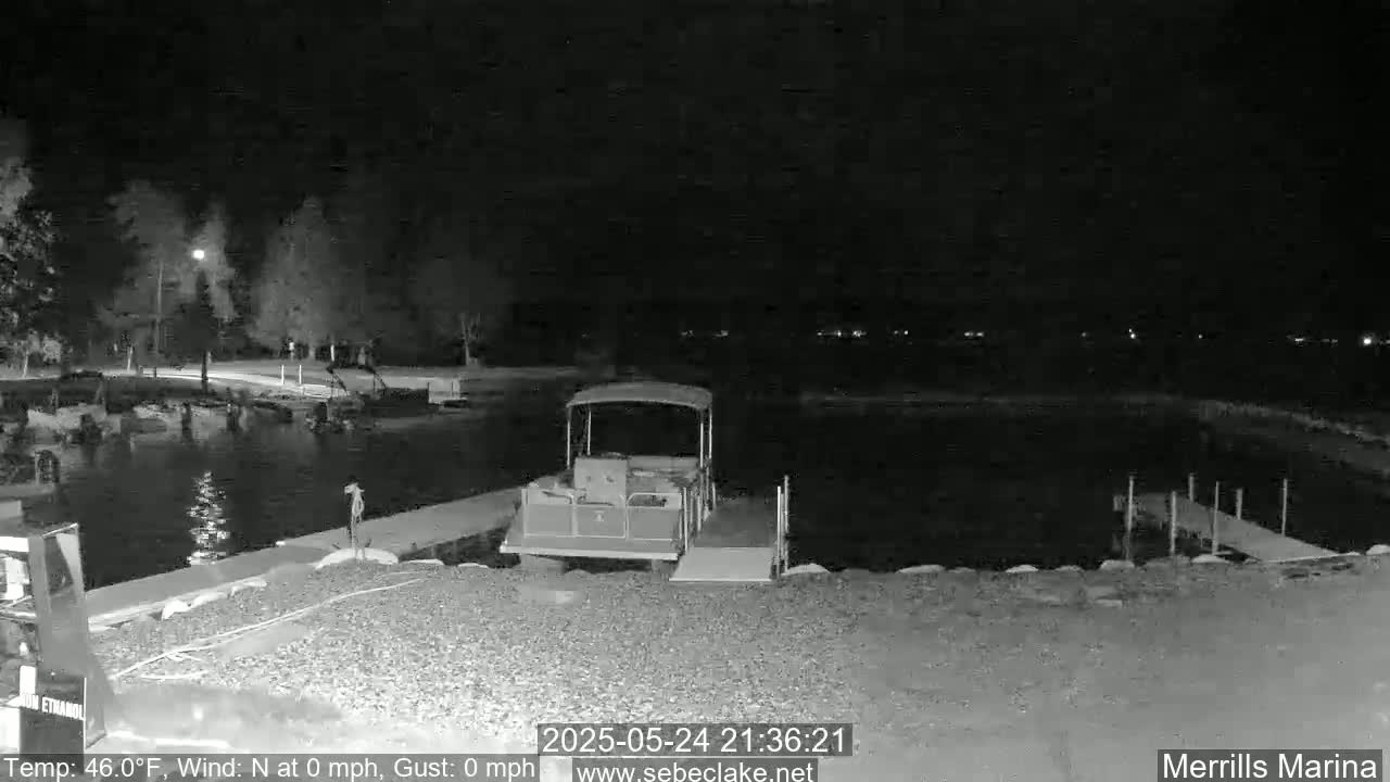 Sebec Lake Live Cam from Merrill's Marina - Dover&Foxcroft , Maine , USA