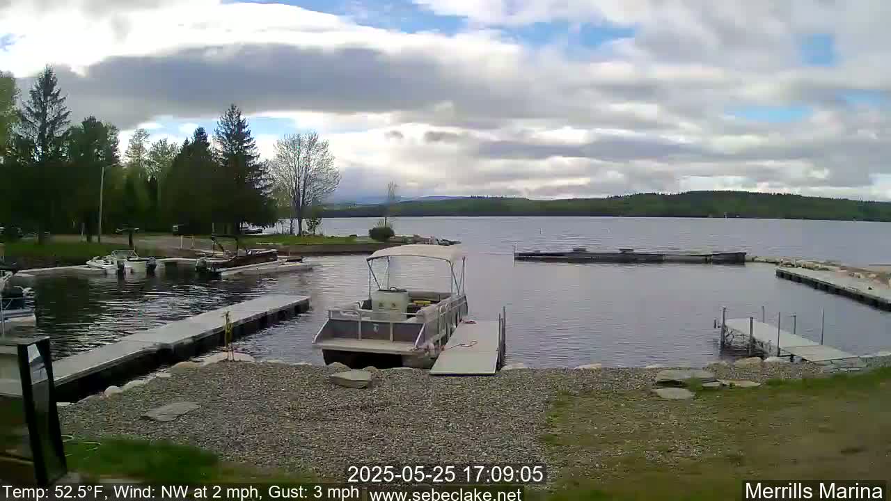 Sebec Lake Live Cam from Merrill's Marina - Dover&Foxcroft , Maine , USA