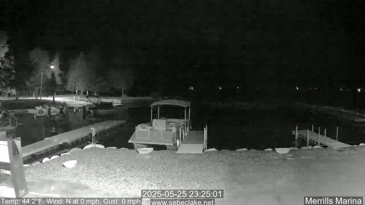 Sebec Lake Live Cam from Merrill's Marina - Dover&Foxcroft , Maine , USA