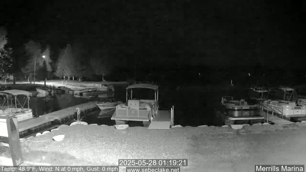 Sebec Lake Live Cam from Merrill's Marina - Dover&Foxcroft , Maine , USA