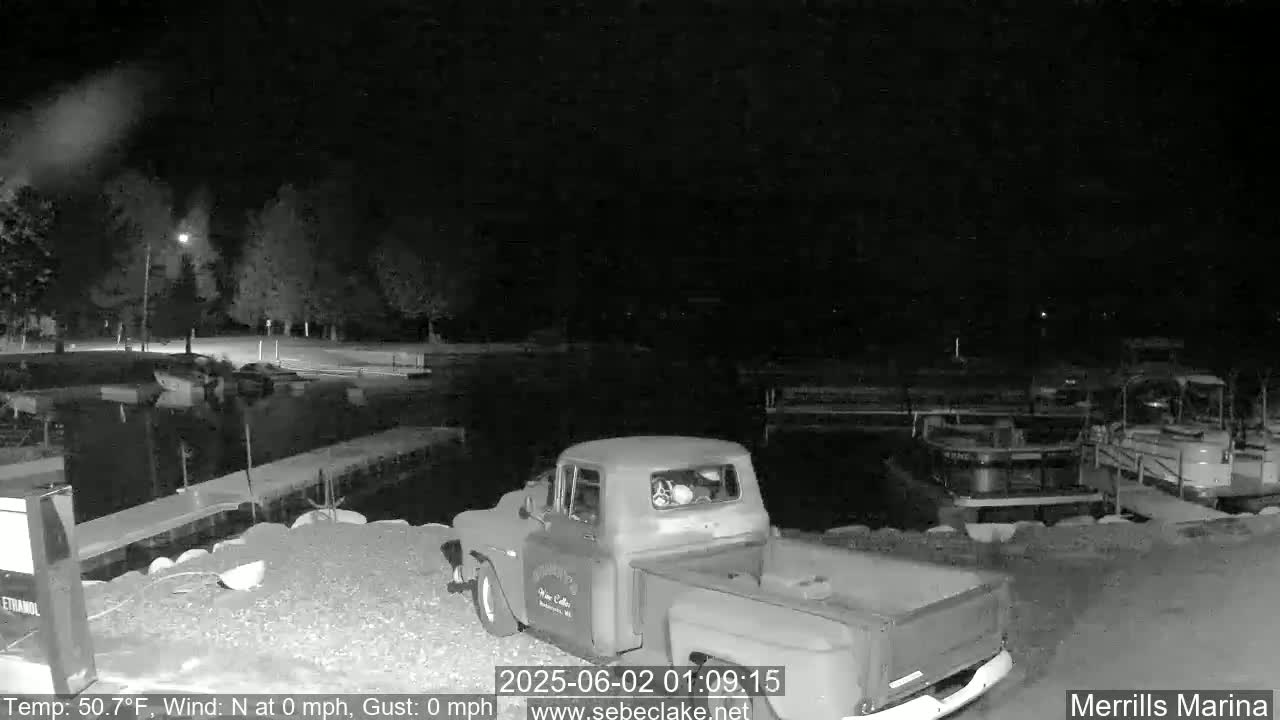 Sebec Lake Live Cam from Merrill's Marina - Dover&Foxcroft , Maine , USA