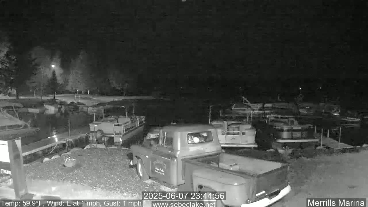 Sebec Lake Live Cam from Merrill's Marina - Dover&Foxcroft , Maine , USA