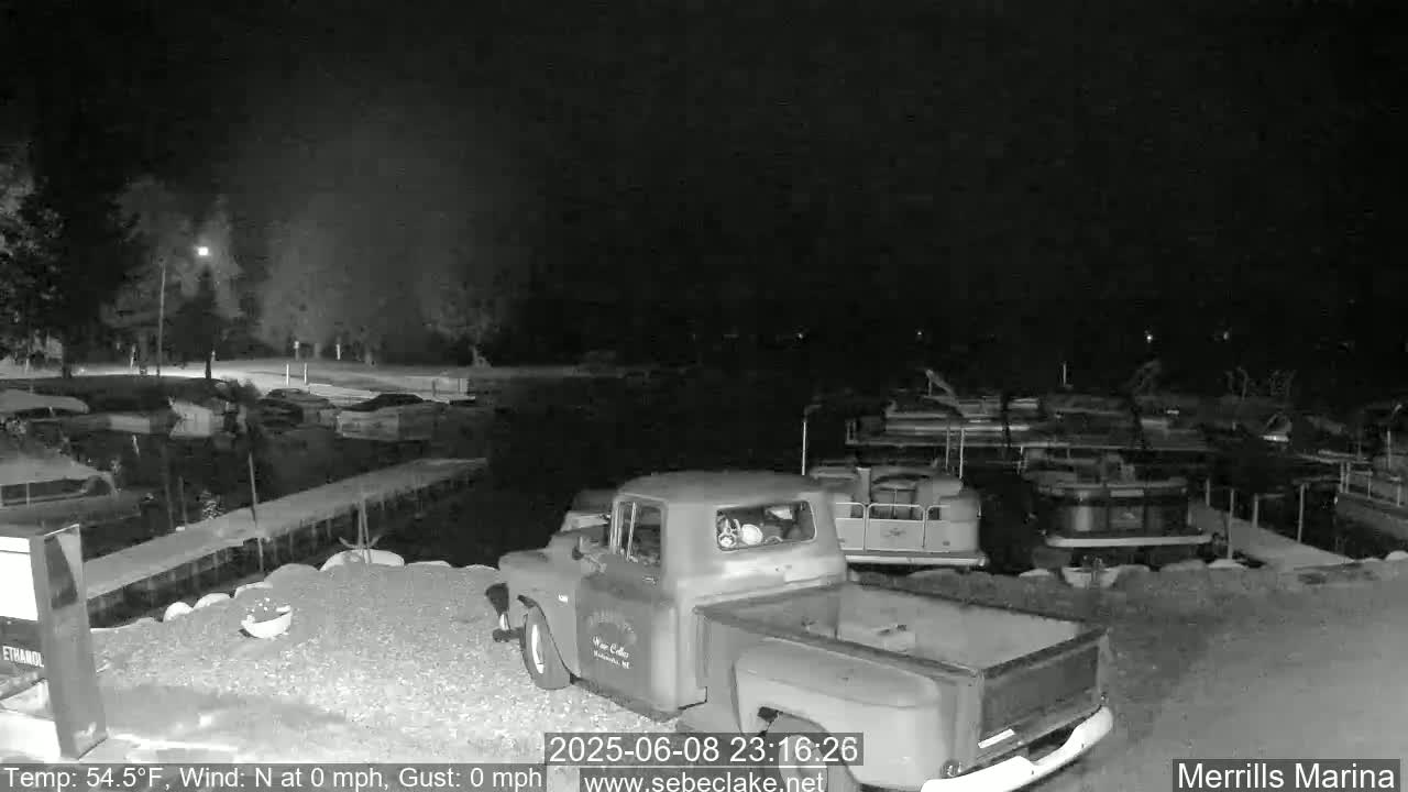 Sebec Lake Live Cam from Merrill's Marina - Dover&Foxcroft , Maine , USA