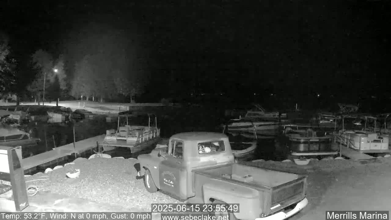 Sebec Lake Live Cam from Merrill's Marina - Dover&Foxcroft , Maine , USA
